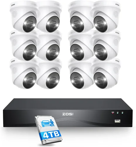Miniatura 10 de ZOSI - Cámara de seguridad híbrida 4 en 1 TVI CVI AHD CVBS de 2MP, 1920TVL, 1080P HD, resistente a la intemperie, para exteriores e interiores