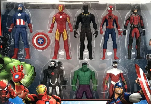 Miniatura 2 de Figuras de acción de Marvel Avengers - Iron Man, Hulk, Black Panther, Capitán América, Spider Man, Ant Man, War Machine y Falcon! (8)