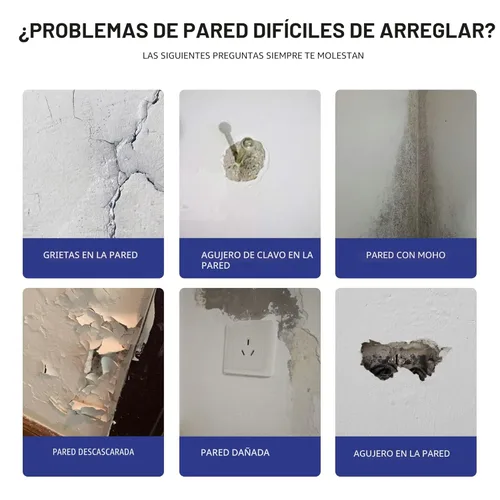Miniatura 2 de Kit de reparación de paneles de yeso, paquete de 2 agentes reparadores de pared, espátula de pared con raspador, llenado de agujeros de superficie