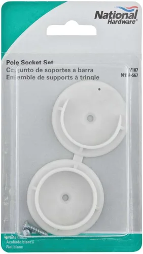 Miniatura 5 de National - Juego de enchufes de varilla de armario de plástico de 1-3/8 pulgadas N154567