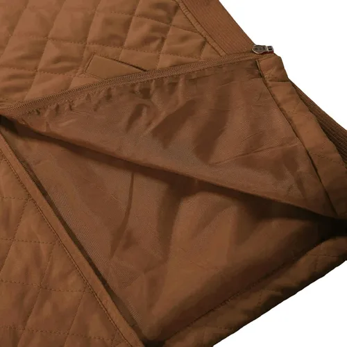 Miniatura 4 de Bienzoe Chaleco liviano sin mangas, acolchado, con cierre, casual, para mujeres con laterales elásticos.