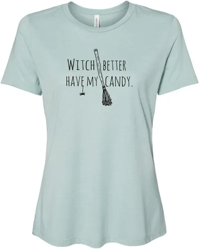Miniatura 9 de Cute Women's Screen Printed Crew Neck Tee, Shirts With Sayings, Dusty Blue or Olive