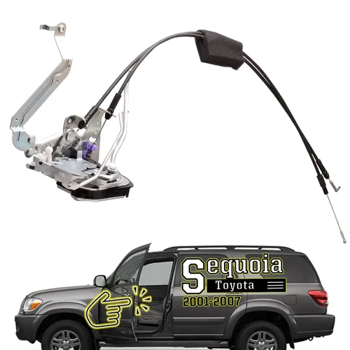 Ensamblaje del pestillo de la cerradura de la puerta delantera izquierda compatible con Toyota Sequoia 2001-07 Tundra 2003-06 Reemplazar el conjunto