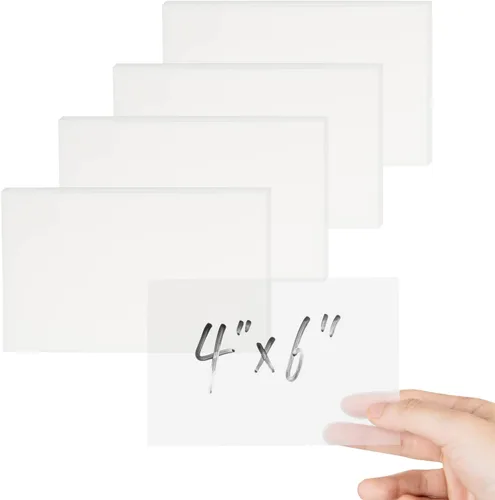 Miniatura 8 de Notas adhesivas transparentes con forro grande, 4 blocs de 3 x 5 pulgadas, transparentes transparentes, translúcidas, autoadhesivas, pestañas 3x5