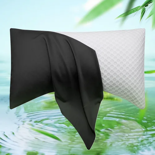 Miniatura 8 de ELIBABA Funda de almohada refrescante de bambú para dormir de lado, tamaño king, 20 x 36 pulgadas, lila claro Morado claro