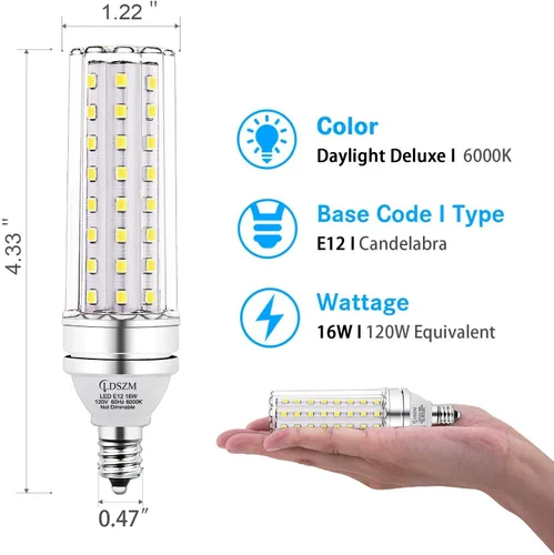 Miniatura 2 de Rfly - Bombillas LED 12 W E12, 16.00watts, 120.00 volts