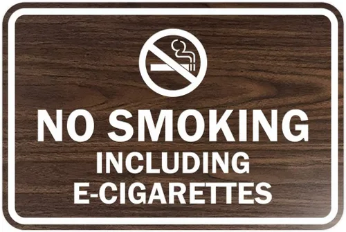 Miniatura 26 de Signs ByLITA Clásico enmarcado no fumar incluyendo cigarrillos electrónicos (oro negro) - mediano Negro Oro
