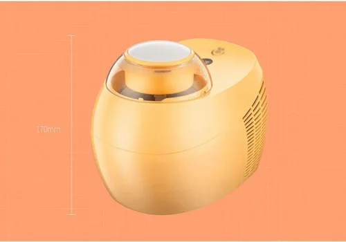 Miniatura 2 de Pequeña máquina automática de yogur refrigerada Máquina de helado casera para niños Máquina de helado (color : verde) (amarillo)