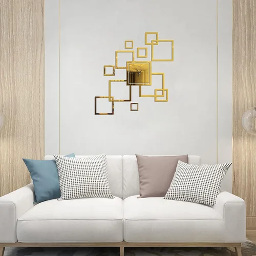 Miniatura 9 de Reloj de pared 3D DIY para decoración de sala de estar, moderno, silencioso, sin tictac, gran creatividad, sin marco, relojes de pared acrílicos