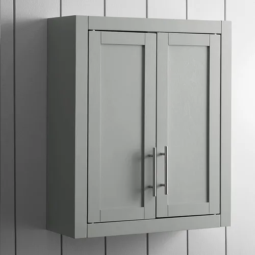 Miniatura 7 de Crosley Furniture Savannah Armario de almacenamiento para baño montado en la pared con estantes para medicinas, Gris