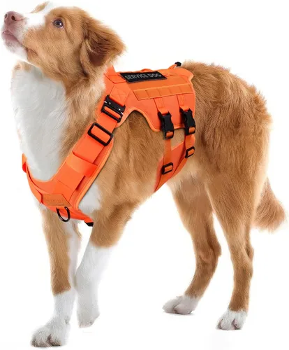 Miniatura 34 de Arnés táctico para perros - PETNANNY Chaleco para perro de servicio para perros grandes Cobertura corporal completa en arnés para perros de Rosa