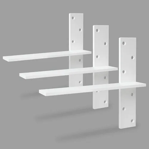 Miniatura 19 de Soporte de encimera colgante gratuito de 8 pulgadas de largo x 2.5 pulgadas de ancho, paquete de 2 soportes de estante de pared flotante oculto