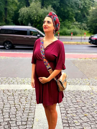 Miniatura 5 de Ekouaer Vestido de maternidad 3 en 1 para maternidad, trabajo de parto y lactancia, camisón de enfermería, ropa de dormir para lactancia, tallas S a