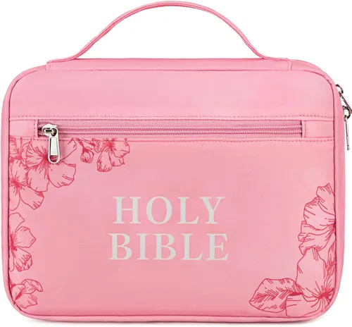 Miniatura 13 de JIANYA Funda para la Biblia para mujer, fundas de Biblia de leopardo para mujer, con asa y bolsillo con cremallera