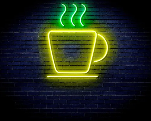 Miniatura 17 de ADVPRO Taza de café Tienda Flex Silicona LED Letrero de neón azul y rojo st16s33-fnu0041-br