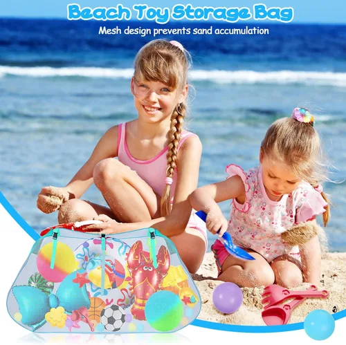 Miniatura 4 de 2 bolsas de almacenamiento para piscina de 57 x 30 pulgadas, bolsa de natación grande para colgar, accesorios de natación, organizador