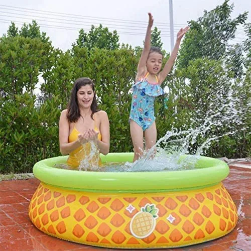 Miniatura 5 de JLeisure Sun Club 17789 - Piscina inflable 3D de 5 pies x 16.5 pulgadas, capacidad para 1 a 2 personas, para niños sobre el suelo, patio trasero