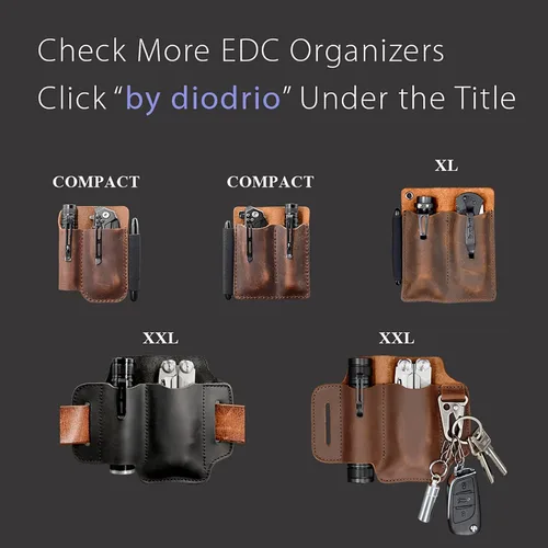 Miniatura 6 de Funda de cuero para cuchillo de cinturón EDC, bolsa organizadora de herramientas pequeñas, se ajusta a la mayoría de cuchillos Victorinox de 3.5