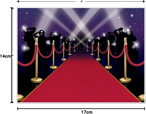 Miniatura 7 de Red Carpet Insta-Mural - Accesorio de fiesta (1 unidad) (1/paquete)