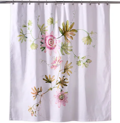 Miniatura 13 de Maison d' Hermine Cortina de ducha 100% algodón, un panel, 70 x 72 pulgadas, cortinas de ducha de tela lavable para baño, fácil de colgar con 12