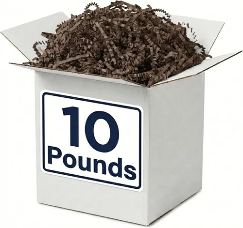 Miniatura 13 de Box USA Papel kraft arrugado de 10 libras para embalaje, envío y mudanza, papel triturado de relleno para cajas, para paquetes de cajas, relleno