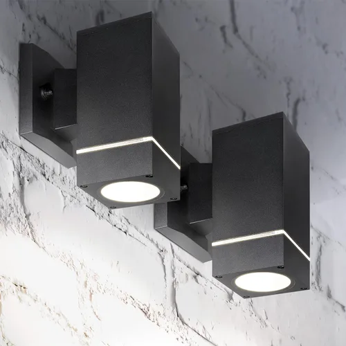 Miniatura 19 de ASD 2 lámparas de iluminación exterior del atardecer al amanecer, 120 W, cilindro E26 hacia arriba y hacia abajo, luz de pared moderna