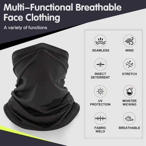 Miniatura 3 de Polaina de cuello refrescante para hombres y mujeres, máscara de cara de caimán, cubrecara, máscara de pesca, motocicleta, bandana balclava
