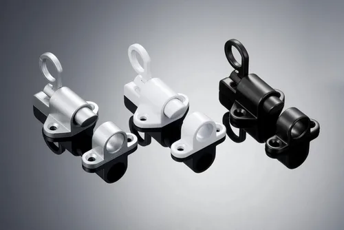 Miniatura 8 de INIRET 2 paquetes de pestillos de cierre automático, cerradura de puerta de resorte blanco, cierre de perno resistente, cerradura automática