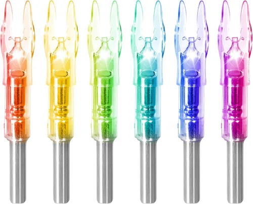 Miniatura 7 de 6/12 PCS S Lighted Nocks for Arrows .244"/6.2mm Inside Diameter Lighted Arrow Nocks for Archery Hunting