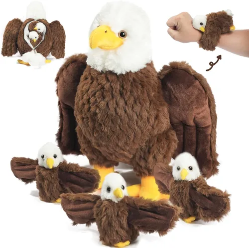 Miniatura 12 de Juego de peluche de pollo 9 en 1, juguete de peluche de pollo para niños, gallina ponedora de huevos con cremallera, pollos y huevos, juguetes