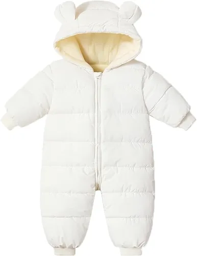 Ilyboz Traje de nieve para bebé, lindo traje de oso para recién nacido, abrigo de invierno cálido con capucha para niños y niñas