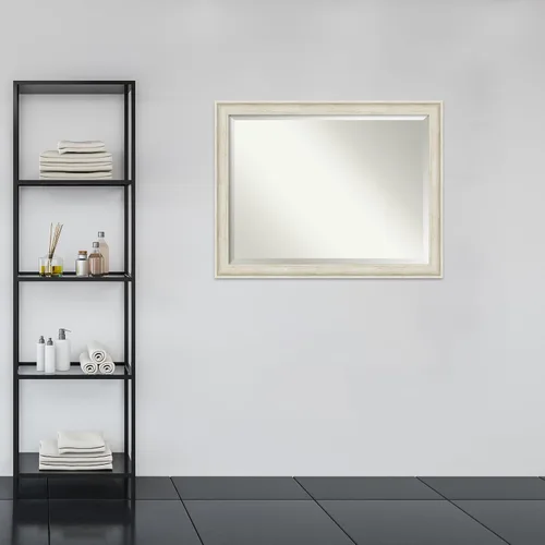 Miniatura 6 de Amanti Art Espejo de baño, espejo de pared color crema de abedul Regal para usar como espejo de tocador de baño sobre fregadero