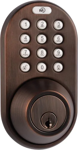 Miniatura 2 de MiLocks - Cerradura electrónica para puerta de entrada sin llave, DF-02OB Oil Rubbed Bronze