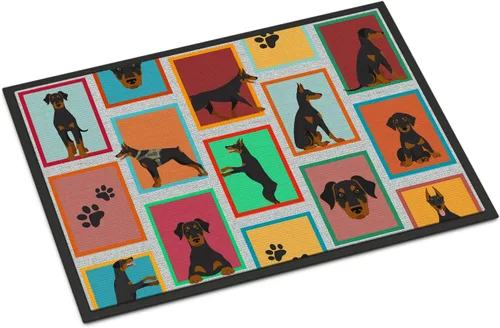 Miniatura 62 de Caroline's Treasures MLM1149MAT - Felpudo rojo Border Collie de 18 x 27 pulgadas, para interiores y exteriores, para entrada, antideslizante, Border