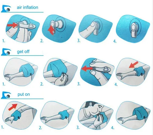 Miniatura 5 de Topsung Bandas inflables para brazos, mangas de flotación, alas de agua, flotadores de brazo de natación para adultos y niños _2 x azules