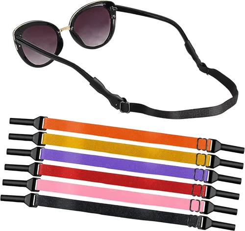 Miniatura 9 de SMARTTOP Correas ajustables para gafas, paquete de 6 correas sin cola, retenedor de gafas, soporte deportivo unisex para lentes de sol (8.2 pulgadas)