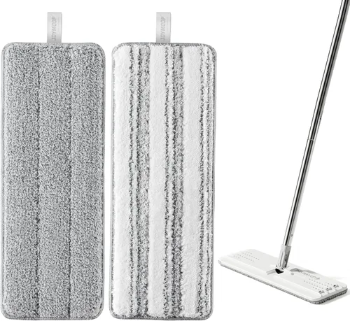 Miniatura 14 de JOYMOOP Almohadilla de repuesto de microfibra para sistema de trapeador plano de 15 pulgadas, gris, 1 paquete de recarga 1 pieza 15" - 1 gris