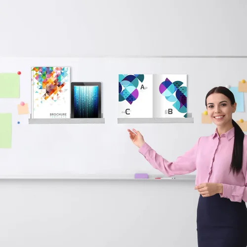 Miniatura 2 de Tanlade 2 estantes magnéticos para pizarra blanca, estantes magnéticos para aula, estantes flotantes para pared, refrigerador, dormitorio, baño
