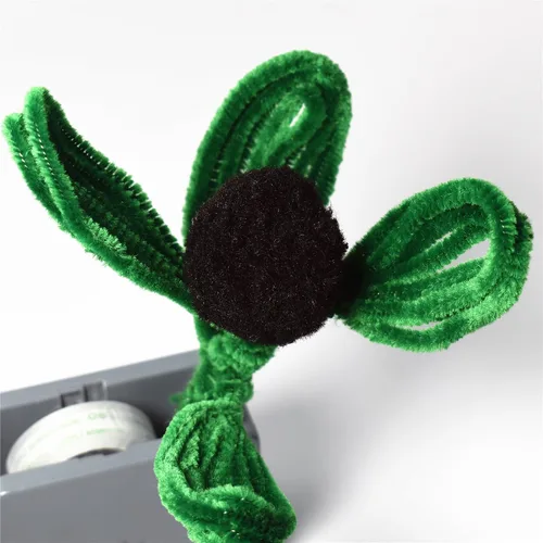 Miniatura 4 de 100 tallos de chenilla para limpiar tubos, color verde oscuro para decoración de arte y manualidades creativas (0.236 in x 12 pulgadas)