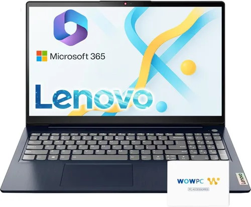 Lenovo IdeaPad - Computadora portátil de 15,6 pulgadas con Microsoft 365 Hogar y Negocios • 8 GB de RAM • SSD PCIe de 256 GB • Intel Core • Wi-Fi 6
