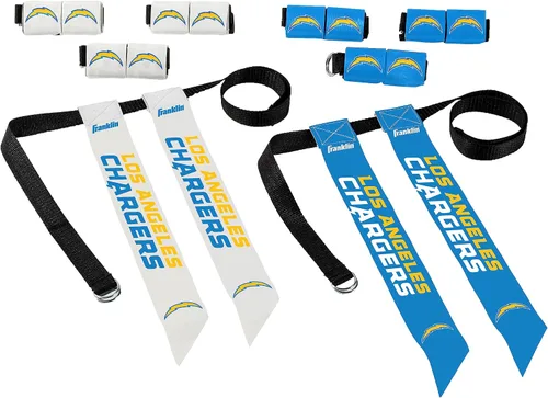 Miniatura 31 de Franklin Sports NFL - Conjuntos de fútbol con bandera del equipo de la NFL, cinturones + banderas, para niños + adultos, se adapta a cintura