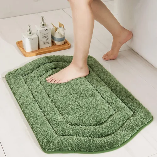 Miniatura 22 de COSY HOMEER Alfombras de Baño Extra Gruesas para Baño - Juegos de Alfombras Antideslizantes de Lino de Baño Suave Felpa 100% Poliéster Fuerte Sala