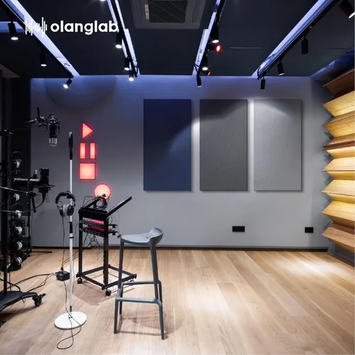 Miniatura 8 de Olanglab Paneles de pared acústicos absorbentes de sonido, 2 unidades, paneles de amortiguación de sonido de fibra de vidrio de 2 pulgadas, 24 x 48