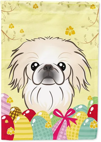Miniatura 69 de Caroline's Treasures BB1920CHF - Bandera de caza de huevos de Pascua con diseño de bulldog francés, para casa, gran porche, para colgar en la pared