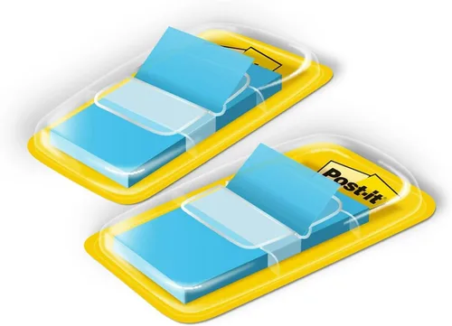 Miniatura 9 de Post-it 680BB2 Banderas de página estándar en dispensador, color azul brillante, 100 banderas/dispensador