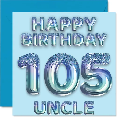 Miniatura 195 de Stuff4 Tarjeta de primer cumpleaños para niños, globo de fiesta con purpurina azul, tarjetas de feliz cumpleaños para niño de 1 año, nieto, hijo, 57