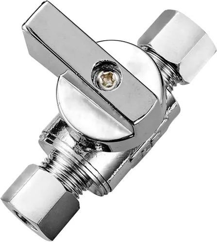 Miniatura 7 de Paquete de 2 válvulas de ángulo de compresión de 1/4 pulgadas de latón de alta calidad x 1/4 pulgadas de ángulo recto de agua de cuarto de vuelta