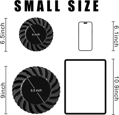 Miniatura 2 de U-QE 100 platos de plástico negro, platos desechables negros resistentes, que incluyen 50 platos llanos de 9 pulgadas y 50 platos de postre de 6.5