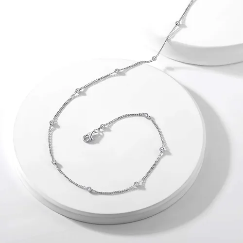 Miniatura 8 de Silvora Gargantilla para mujer, plata de ley, estrellas de luna dorada de 18 quilates, dije de cruz para adolescentes y niñas con embalaje delicado
