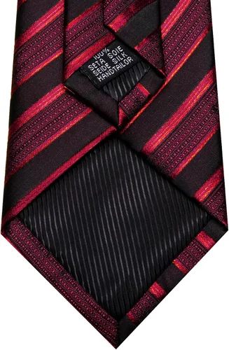 Miniatura 123 de Barry.Wang Juego de corbatas para hombre, corbata de seda a rayas, tejido a cuadros, gemelos formales, negocios, boda